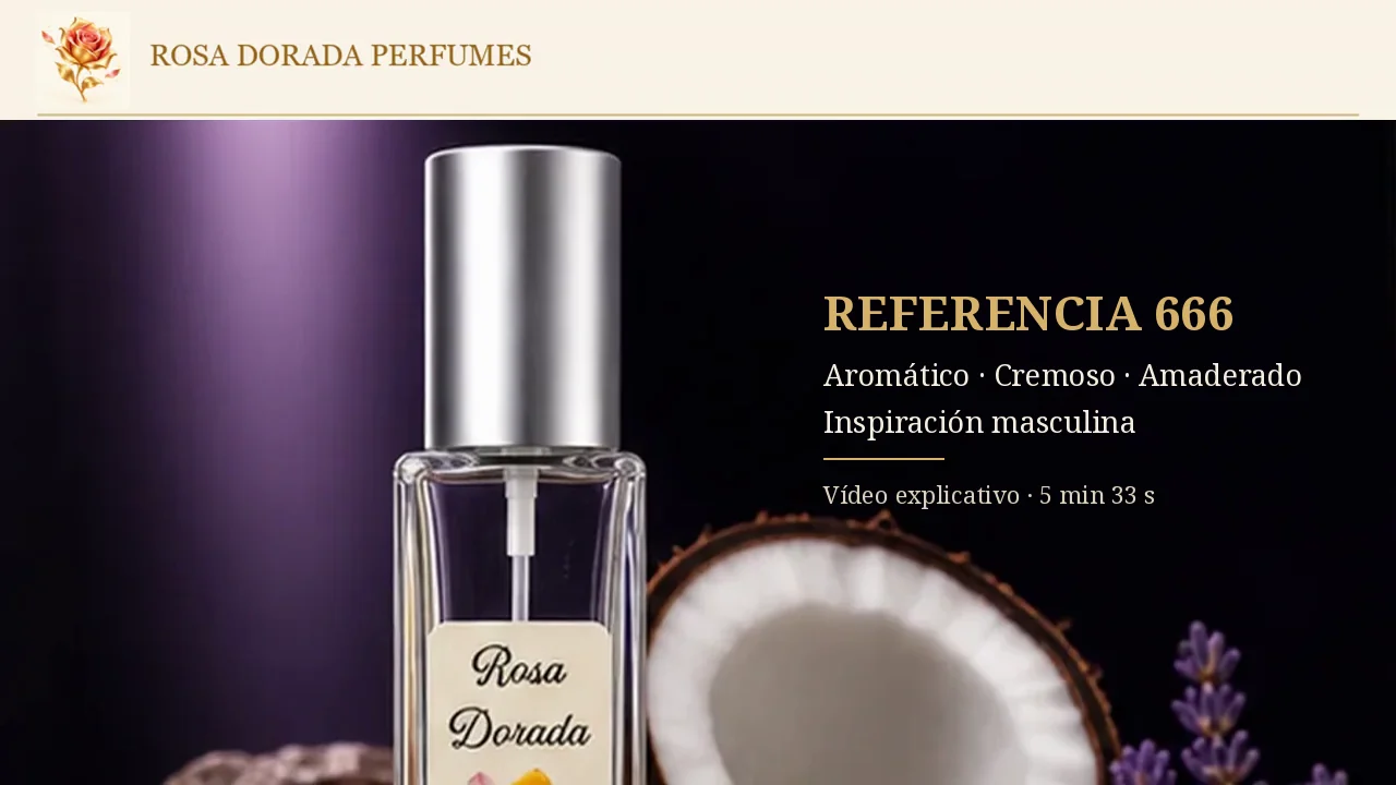Referencia 666 · Vídeo explicativo de Rosa Dorada Perfumes